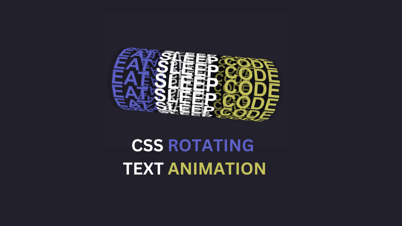 CSS 3D Rotating Text Animation