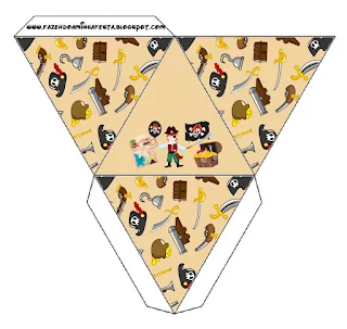 Pirate Boy Free Printable Pyramid Box.