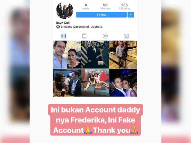 Yulia Ungkap Akun Instagram Palsu Ayah Frederika Alexis Cull