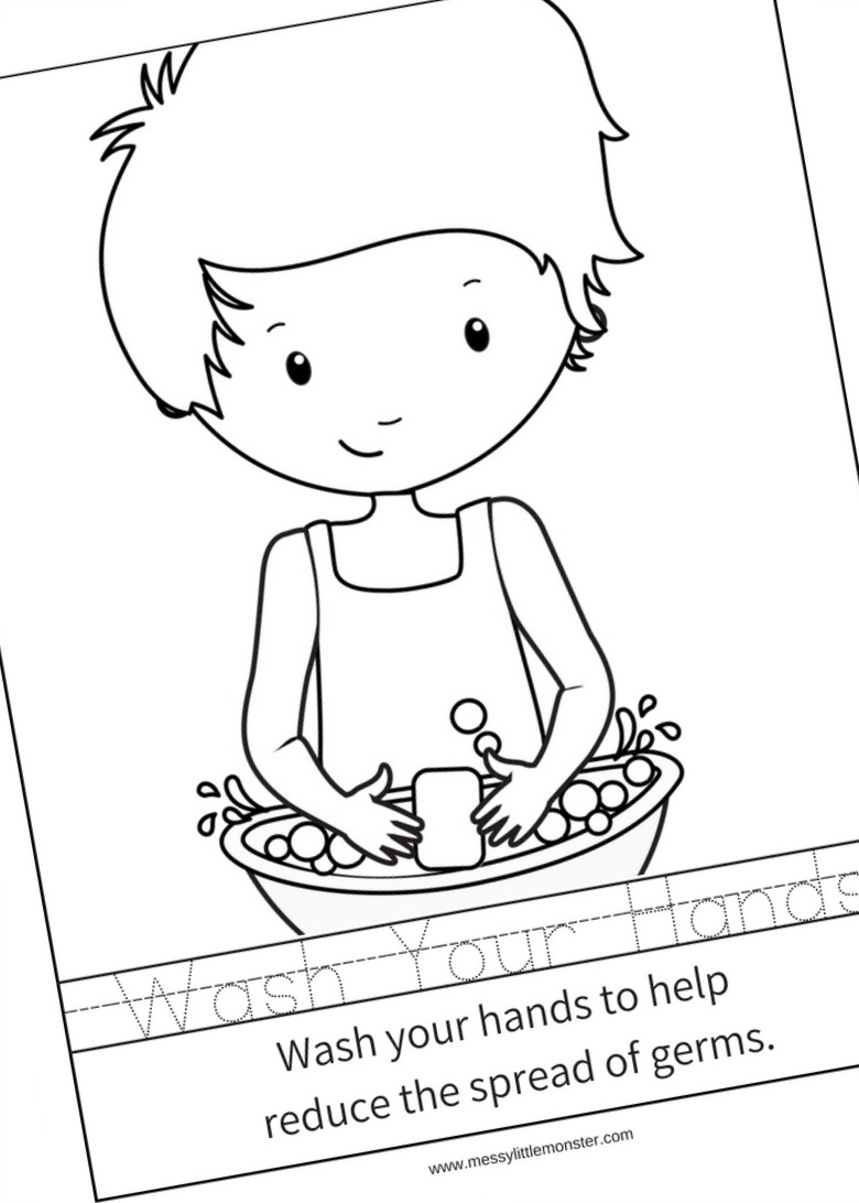 Download Hand Washing Colouring Page & Activity for Kids - Messy ...