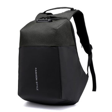 27L Outdoor Anti-theft USB Backpack Password Code Lock Laptop Bag Travel School Waterproof Rucksack 