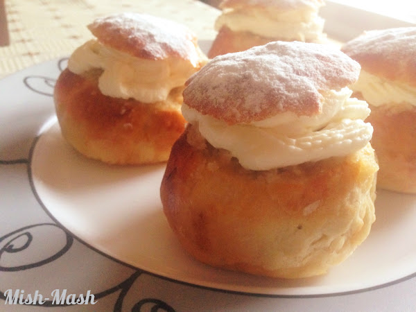 Semlor (Шведски кифлички с бадемов крем)