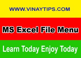 MS Excel File Menu