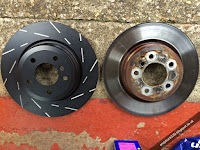 Old vs New BMW E92 335i rear brake disc