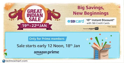 Amazon Great Indian Sale: From January 19 - Check Offer