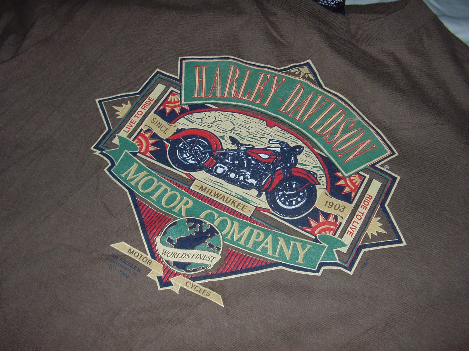 Gerobok Klasik: VINTAGE 1990 HARLEY DAVIDSON 3D tshirt