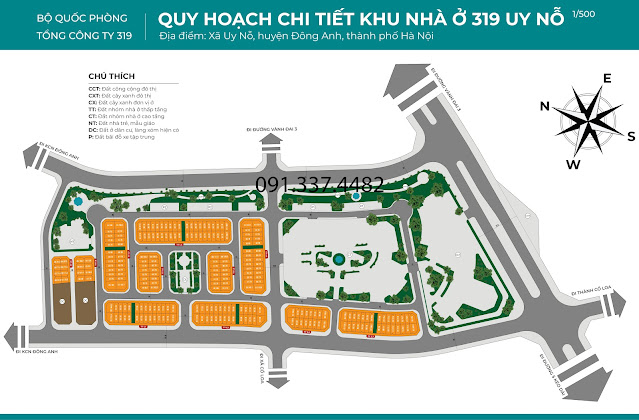 Khu Nhà Ở Liền Kề Calyx Residence Dự Án 319 Bộ Quốc Phòng Uy Nỗ Đông Anh mặt đường Cổ Loa TP Hà Nội