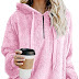 Womens Sherpa Pullover Fuzzy Oversized Hoodie with Pockets Fleece Sweatshirts Outwear