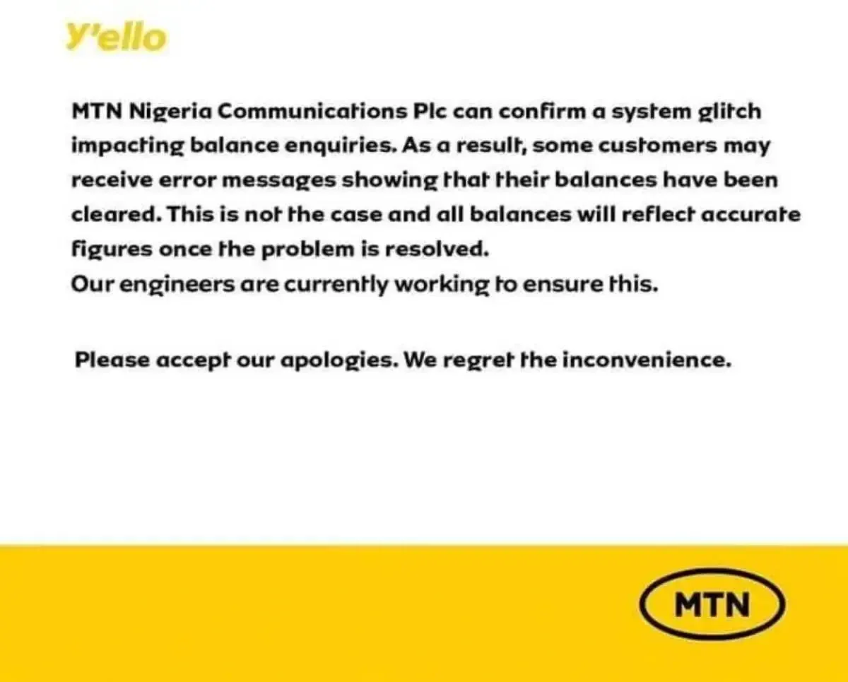 How error in MTN's System Caused Debt Cancellation for it's Customers