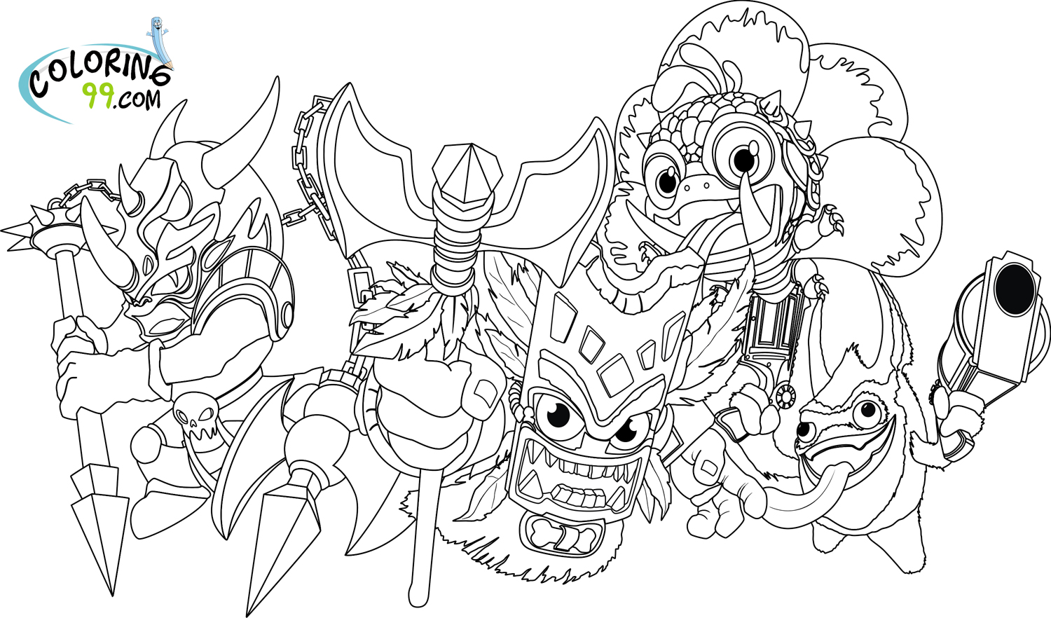 skylanders magic elemental coloring pages