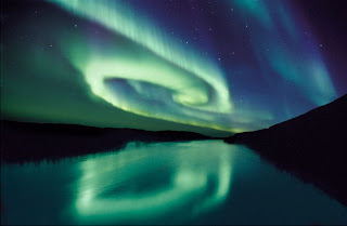 beautiful aurora at night