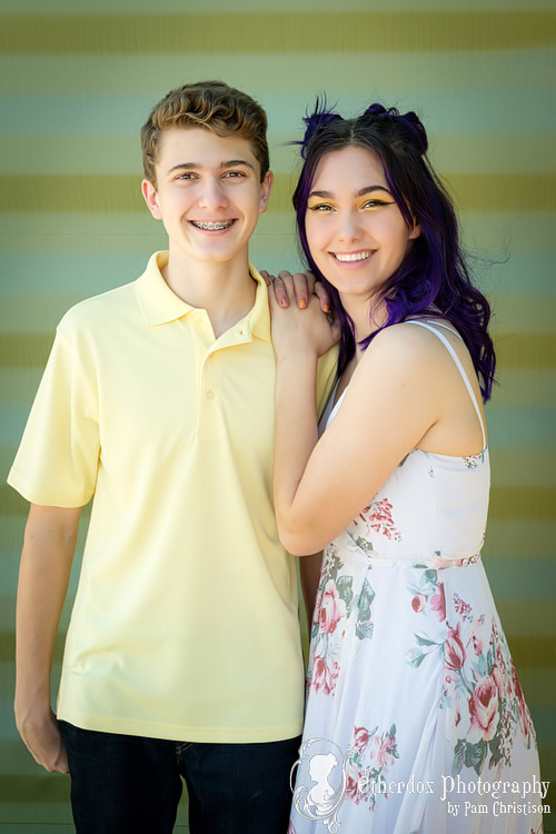 professional photo of a teenager in an urban location in Albuquerque