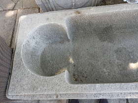 Shape of stone sarcophagus carving, place for head, with some pillow kind 