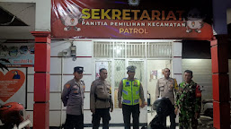 Polsek Patrol dan Koramil Gelar Patroli Gabungan Pasca Pemilu 2024