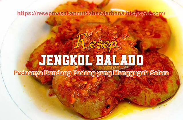 Resep Jengkol Balado Pedas Nikmatnya Rendang Pedas Khas Padang