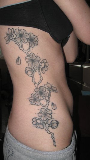 Japanese Cherry Blossom Tattoo Designs Calf Japanese Cherry Blossom Tattoo 