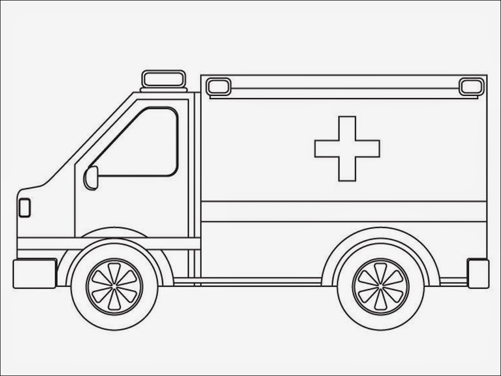 Download Realistic Ambulance Coloring Pages | Realistic Coloring Pages