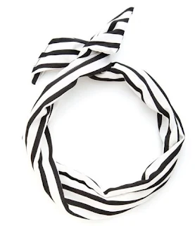 ban.do Black and White Striped Twist Scarf