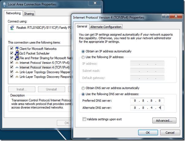 Open DNS Google