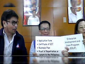 Newly appointed OWWA Deputy Administrator Arnel Arevalo Ignacio together with Administrator Hans Leo Cacdac started to openly communicate with the OFWs as part of their effort to know the real sentiments and problems of the Overseas Filipino Workers (OFWs). Ignacio being an OFW said that he can understands the OFWs better.  Both OWWA officers gladly accommodated the queries from the OFWs. However, DA Ignacio advised them to ask their office or any concerned office such as POLO-OWWA directly and not to seek advice from their peers if they want correct actions.  Sponsored Links  Aside from answering the questions from OFWs, they also provided contact numbers and informations that the OFWs can use should they have any concerns. They also explained OWWA programs which can be helpful for the OFWs such as EDLP or the Enterprise Development and Loan Program.    For the EDLP, the requirements are:  —Application form  —Certificate of Enhanced Entrepreneurial Development Training or EEDT  —Business plan  —Proof of repatriation or return to the Philippines    For more detailed information about this program , read:   Enterprise Development and Loan Program - OFW LOAN OF UP TO 2 MILLION PESOS    Or watch the video here.    As for the many requirements, Admin Cacdac advised the group borrowers to tie up with a person who can provide a collateral to further aid them for the approval of their loan. With regards to lengthy process and numbers of requirements, Admin Cacdac disclosed that there may be a possibility of a collateral-free loan program for the OFWs in the future through the newly launched OFW Bank. He did not elaborate further but he mentioned that there will be requirements in availing the loan.      OWWA Rebate    Administrator Cacdac mentioned that the release of OWWA rebate for OFWS who had been members of OWWA and never had availed or claimed any OWWA programs and benefits is expected on the first quarter of this year.     As to the proximity of OWWA regional offices which OFW members find very far, OWWA is planning to put provincial offices which can possibly happen starting this year, according to Admin Hans Cacdac.        OFWDSP  OFW Dependents Scholarship Program (OFWDSP) - Scholarships consisting of a maximum of Php 20,000.00 assistance per school year leading to a bachelors or associate degree in a state college or university.  To avail this, OFW parents must have a basic monthly salary of not more than US$600.00. Requirements: —Application form —2x2 ID picture (2 copies) —Proof of relationship to OWWA member —Form 137/Transcript of records —Certificate of good moral character   EDSP Requirements: —Application form — 2 copies of 2x2 ID photos —PSA-Authentcated Birth Certificate —TOR/Form 137 —Certification of General weighed average of 80% and belongs to top 20 of the graduating class from the principal —certificate of good moral character  To learn more about OWWA benefits, requirements and how to avail it, click HERE.  DA Arnel Ignacio appeal to the OFWs to save their anger and rants in approaching OWWA to help resolve their issues and concerns because there is nobody at OWWA that does not want to help the OFWs. Understanding is important for harmonious relationship between OWWA and its members.  READ MORE: Popular Pinoy Stores In Canada  10 Reasons Why Filipinos Love Canada  Comparison Of Savings  Account In The Philippines:  Initial Deposit, Maintaining  Balance And Interest Rates  Per Annum  Mortgage Loan: What You Need To Know  Passport on Wheels (POW) of DFA Starts With 4 Buses To Process 2000 Applicants Daily    Did You Apply for OFW ID and Did You Receive This Email?      Jobs Abroad Bound For Korea For As Much As P60k Salary  Command Center For OFWs To Be Established Soon   ©2018 THOUGHTSKOTO  www.jbsolis.com   SEARCH JBSOLIS, TYPE KEYWORDS and TITLE OF ARTICLE at the box below