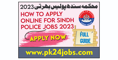 Sindh Police Jobs 2023 Online Apply  Online Registration