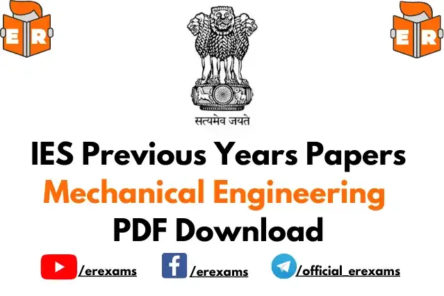 IES Mechanical Previous Year Question Papers PDF Download