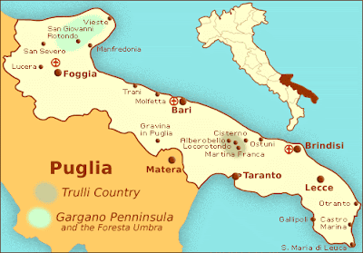 Cartina Politica della Puglia