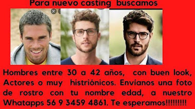 CASTING en SANTIAGO: Se buscan ACTORES entre 30 a 42 años para COMERCIAL