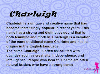 meaning of the name "Charleigh"