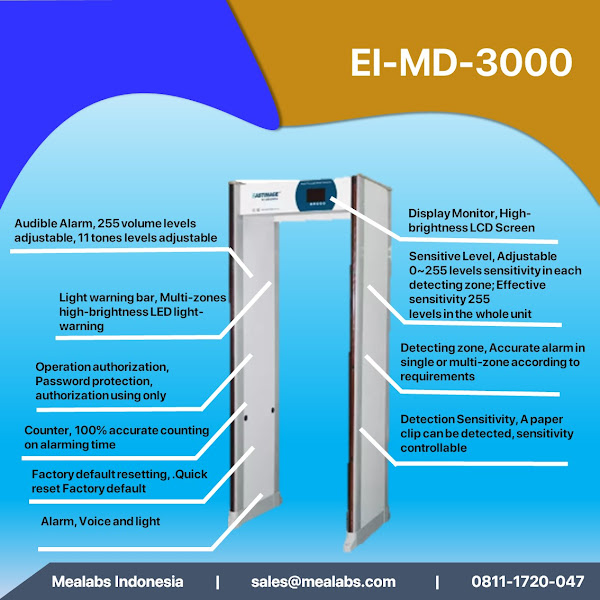 EI-MD3000 Walktrough Metal Detector
