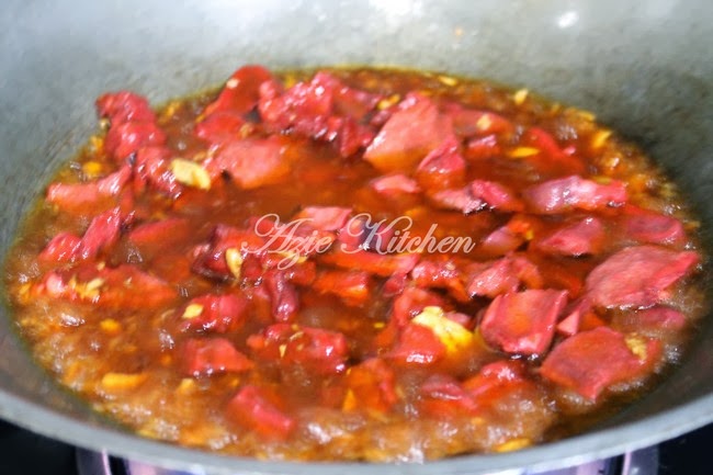 Lidah Lembu Masak Merah - Azie Kitchen