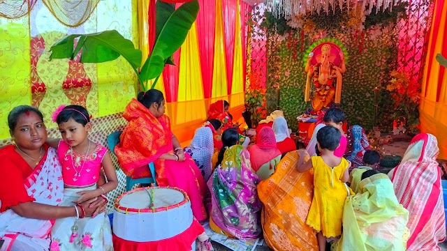 Ganesh Chaturthi is celebrated at Basugaon