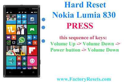 Hard Reset Nokia Lumia 830 (RM-984)