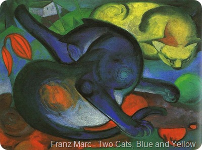 Franz_Marc-Two_Cats,Blue_and_Yellow
