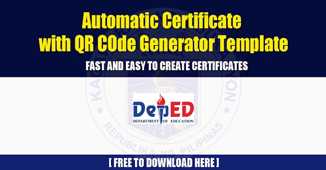 Free Automatic Certificate with QR Code Generator Template