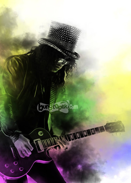 Slash with colorful smoke effect