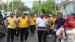 Rangkaian HUT ke-3, Jajaran Polres Serang Kota Gelar Jalan Santai dan Senam Bersama