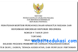 Permenpan RB Nomor 4 Tahun 2019 Tentang Nilai Ambang Batas Seleksi PPPK