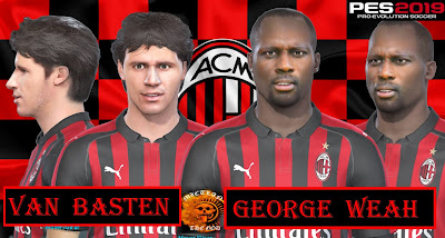 PES 2019 George Weah & Marco Van Basten Facepack by MictlanTheGod