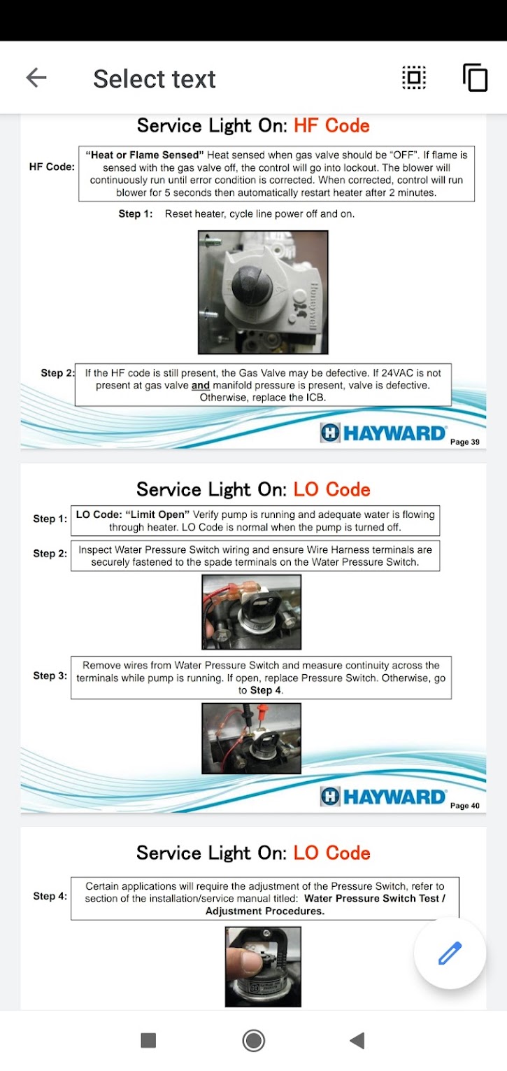 Hayward-pool-heater-error-codes
