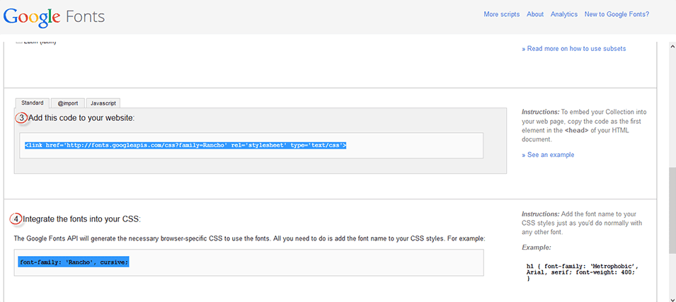 How To Upload and Use Custom Fonts in Blogger 2 google fonts CSS