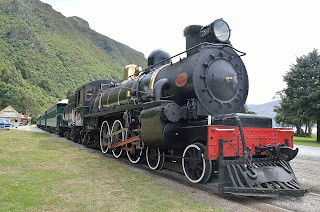 The Kingston Flyer in Kingston New Zealand - picture of the engine