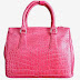 Genuine Crocodile Belly Leather Large 2 Zipped Woman Handbag in Pink