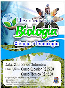 O II SEMINÁRIO DE BIOLOGIA que tem como tema Ciência e Tecnologia, .