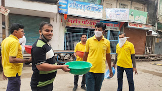 गोकुलधाम सोसाइटी समिति की पहल पर गौ माता के लिए दान एकत्रित करने नगर में निकला रथ