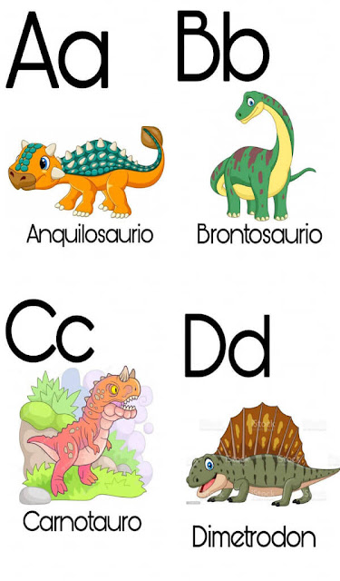 laminas-letras-abecedario-dinosaurios