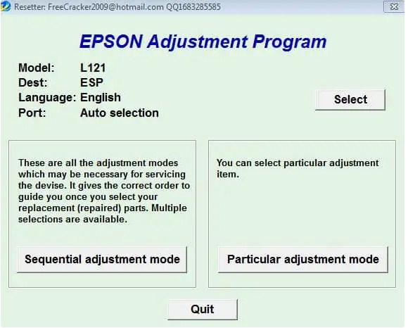 Download Resetter Epson L121 Adjustment Program
