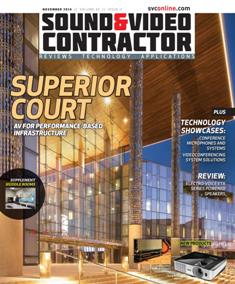 Sound & Video Contractor - November 2014 | ISSN 0741-1715 | TRUE PDF | Mensile | Professionisti | Audio | Home Entertainment | Sicurezza | Tecnologia
Sound & Video Contractor has provided solutions to real-life systems contracting and installation challenges. It is the only magazine in the sound and video contract industry that provides in-depth applications and business-related information covering the spectrum of the contracting industry: commercial sound, security, home theater, automation, control systems and video presentation.