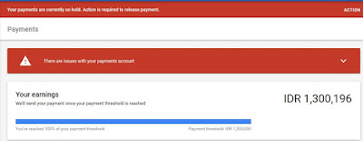  adsense akan mendapatkan akun dengan dasboard mata uang  Cara Verifikasi Nomor Rekening Akun Adsense supaya cepat Gajian