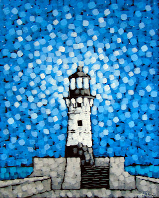 Light The Night, Canal Park, Duluth MN, Lighthouse, Aaron Kloss, Painting